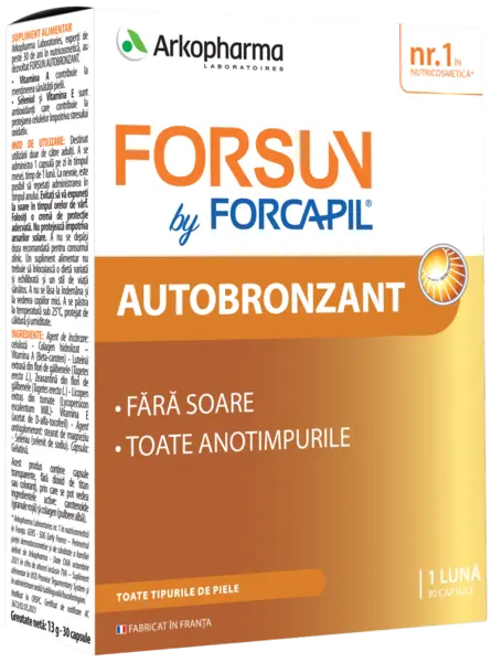 Forsun by Forcapil Autobronzant, 30 capsule