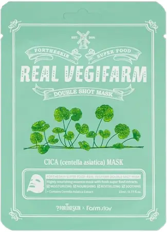 Fortheskin Real Vegifarm Mască facială cu centella asiatică, 23 ml
