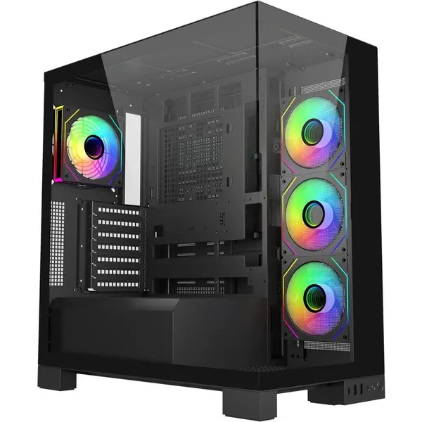Fortron CARCASA PC Fortron FSP M540-BA, MID TOWER, M-ATX, Negru