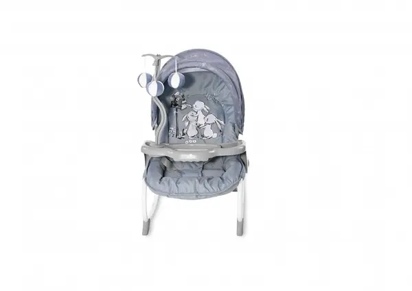 Fotoliu balansoar Dream Time Silver Blue Rabbits