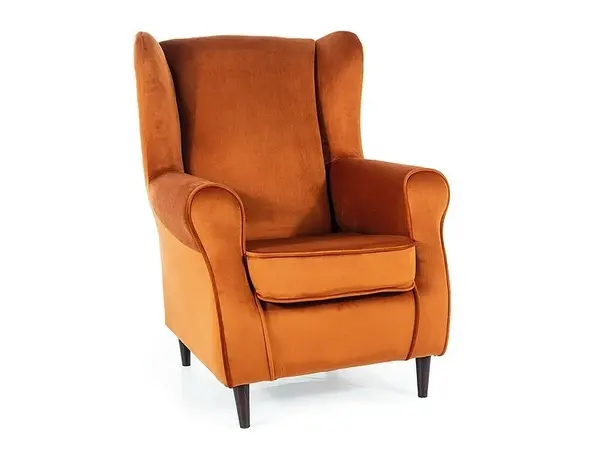 Fotoliu Baron velvet cinnamon/wenge Blu4215