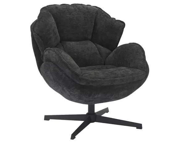 Fotoliu Betty negru/negru Tap.242