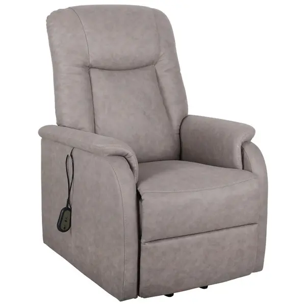 Fotoliu Cu Functie Relax din lemn, metal, textil, gri