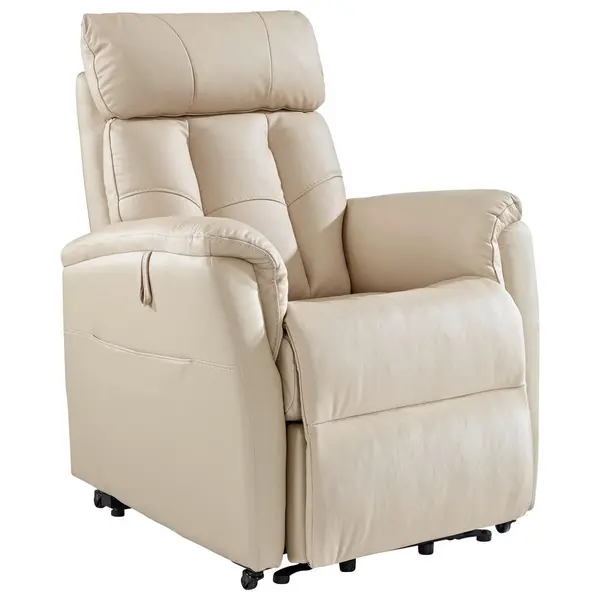 Fotoliu Cu Functie Relax din metal, plastic, textil, piele, bej