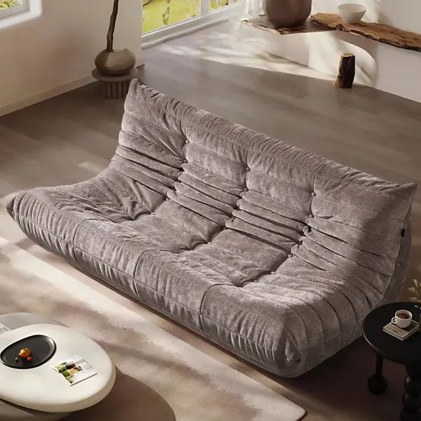 Fotoliu cu Sustinere Ergonomica Nobile HD Foam, Catifea, Bej
