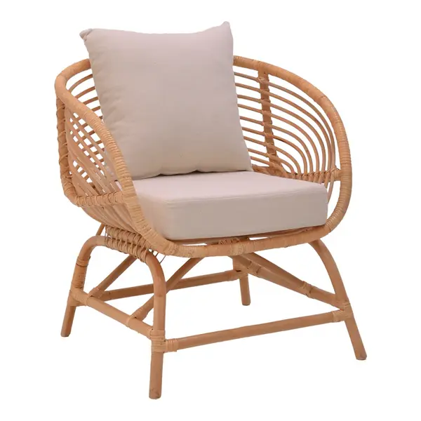 Fotoliu de gradina Caxen Boho, Natural, 72x63x75 cm