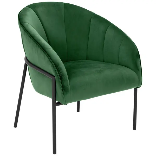 Fotoliu din textil, verde