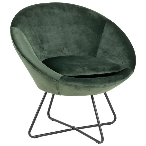 Fotoliu din textil, verde închis