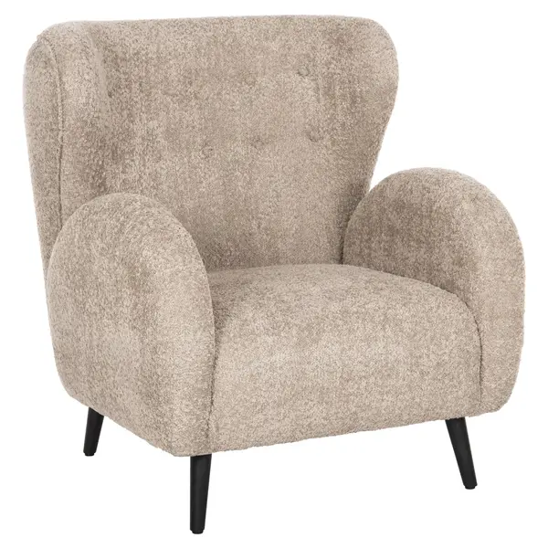 Fotoliu DURHAS BEIGE BOUCLE - Beige