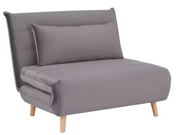 Fotoliu extensibil ROSAN VELVET - Grey