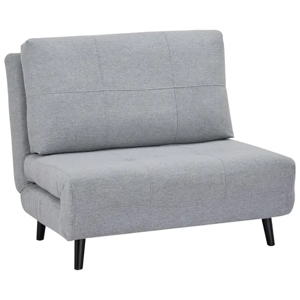 Fotoliu Extensibil, textil, gri deschis