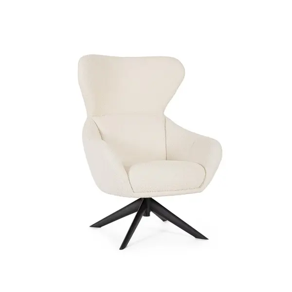 Fotoliu HAILEY SWIVEL - Alb