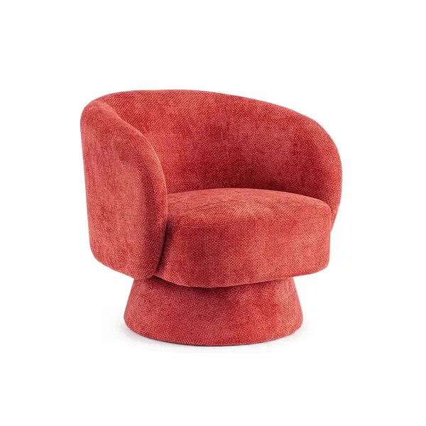 Fotoliu JULIENNE CHERRY SWIVEL - Rosu