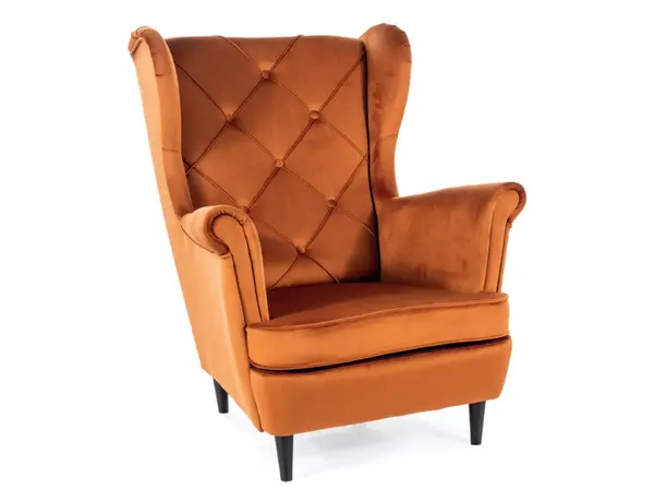 Fotoliu Lady velvet cinnamon/wenge Blu4215
