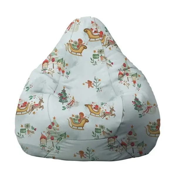 Fotoliu Nirvana Hobbit Pufrelax, Material Impermeabil - Santa's Coming To Town