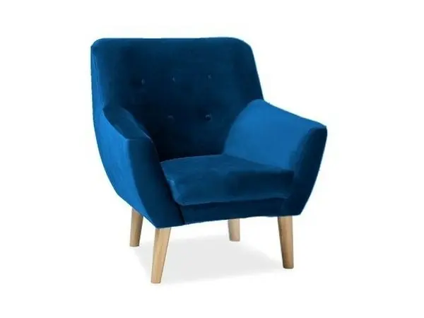Fotoliu Nordic 1 velvet bleumarin/fag Blu86