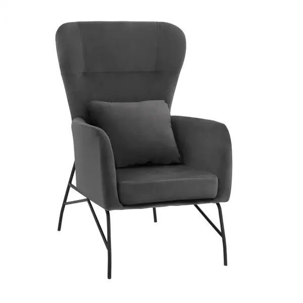 Fotoliu OMELY VELVET - Grey