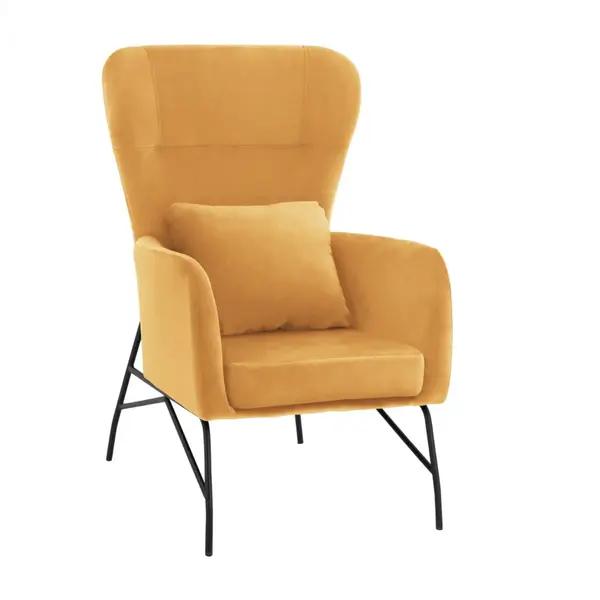 Fotoliu OMELY VELVET MUSTARD - Mustard