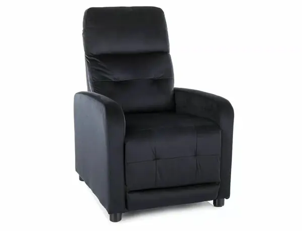 Fotoliu Otus velvet negru Blu19 H100 cm