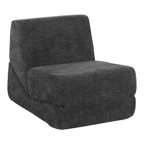 Fotoliu-Pat cu functie extensibila Ferderina, Gri Închis, 66x102x73 cm