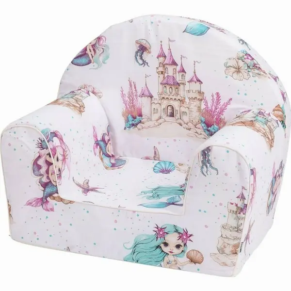 Fotoliu pentru copii Bubaba Sea Multicolor din burete 47x34x43 cm