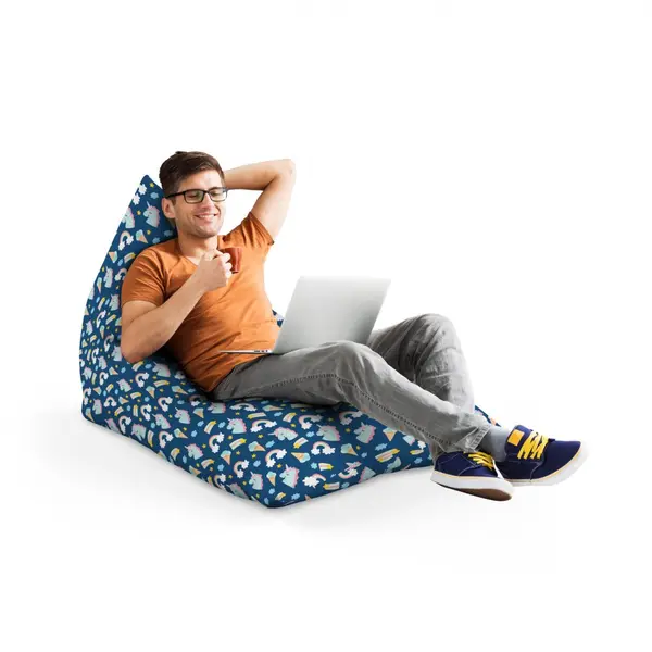 Fotoliu Puf Bean Bag tip Lounge Unicorns and ice cream