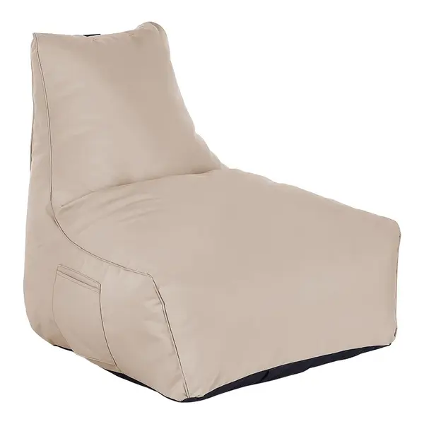 Fotoliu puf (beanbag) de gradina, Leverian, Bej, 76x82x73 cm