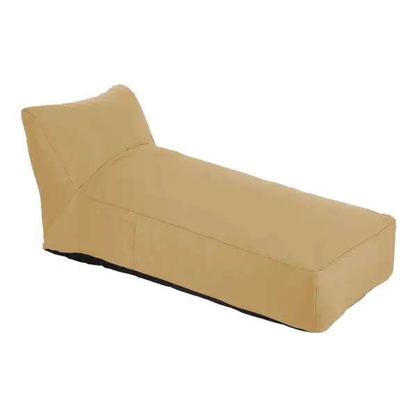 Fotoliu puf (beanbag) de gradina, Telena, Bej, 70x150x65 cm