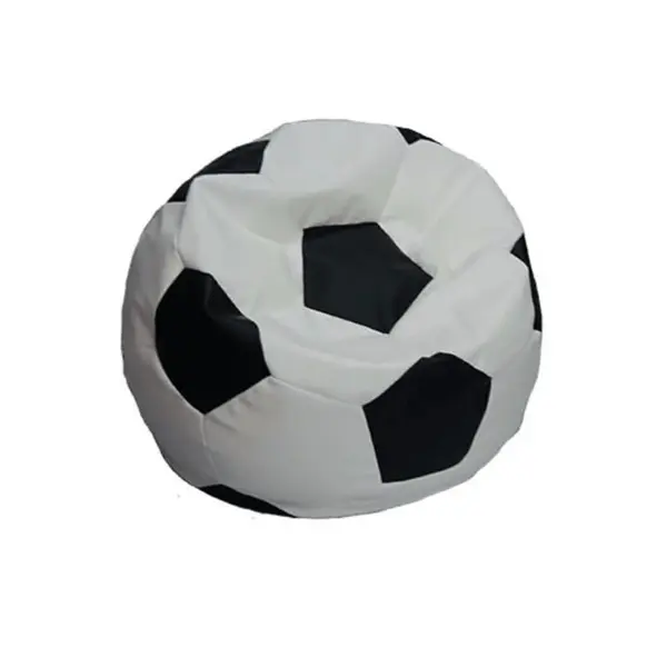 Fotoliu puf FOOTBALL 80 x 80 x 40 CM - Alb