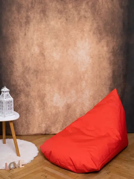 Fotoliu puf Lazy red