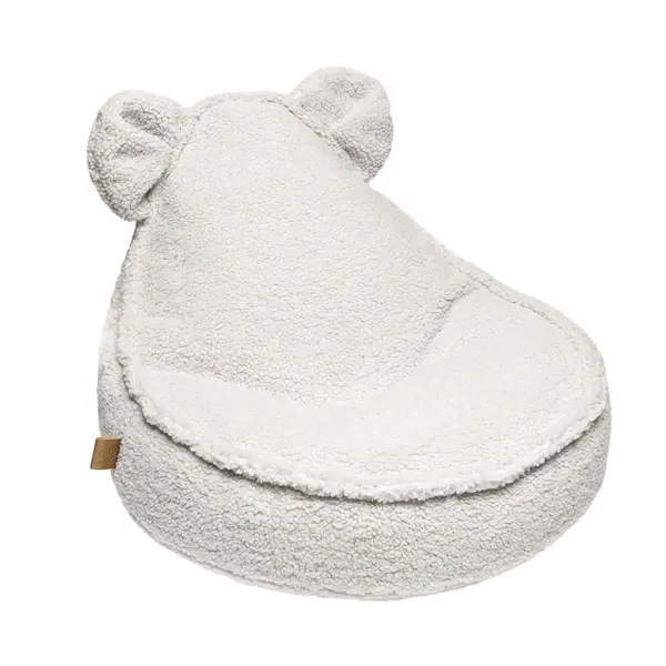 Fotoliu puf pentru copii MeowBaby Bearly crem 58x50x67cm