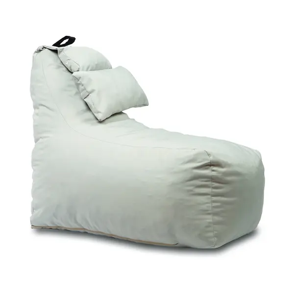 Fotoliu puf, Pufrelax Miraggio, perna inclusa, material impermeabil - Gri deschis