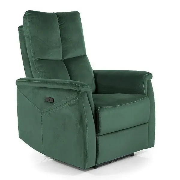 Fotoliu rabatabil NARA MASAJ VELVET - Verde