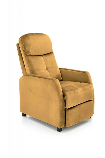 Fotoliu recliner Felipe 2 velvet mustariu H103 cm