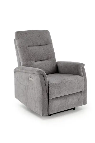 Fotoliu recliner Jamal stofa gri H105 cm