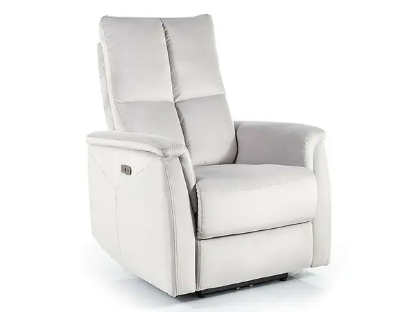 Fotoliu recliner Neptun velvet gri deschis Blu03