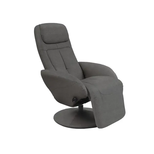 Fotoliu recliner stofa Optima 2 gri inchis - H 84-101 cm