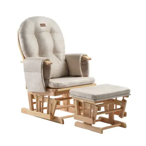 Fotoliu reglabil pentru alaptare ONINO CALM.me Natural Beige, cu suport de picioare inclus