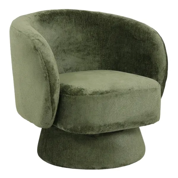 Fotoliu rotativ Kreslo, Pako World, Textil, Olive, 78x81x77 cm