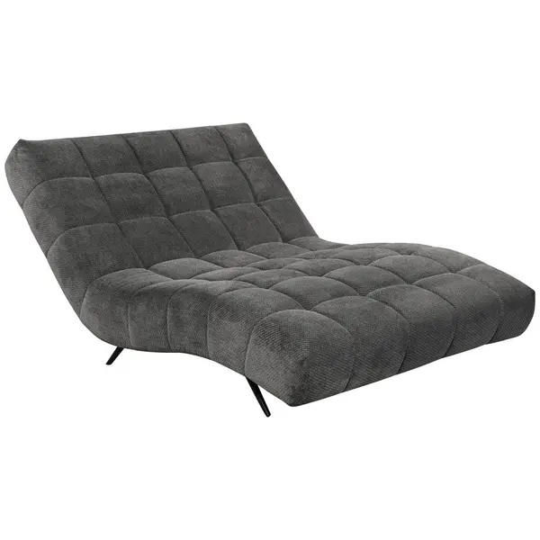 Fotoliu Șezlong De Relaxare in textil gri închis