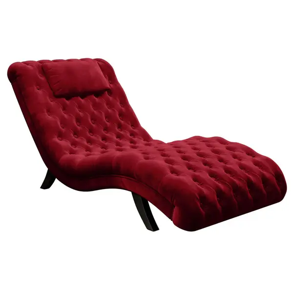 Fotoliu Șezlong De Relaxare in textil roșu