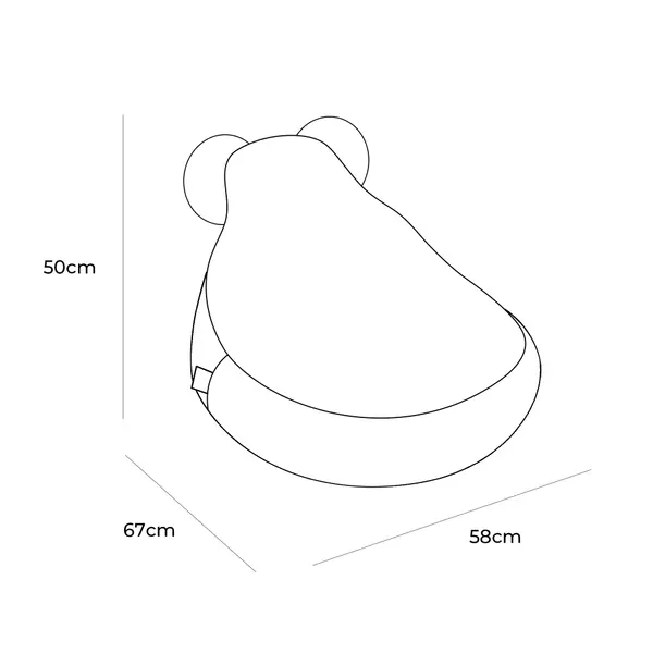Fotoliu tip puf pentru copii MeowBaby pebble beige