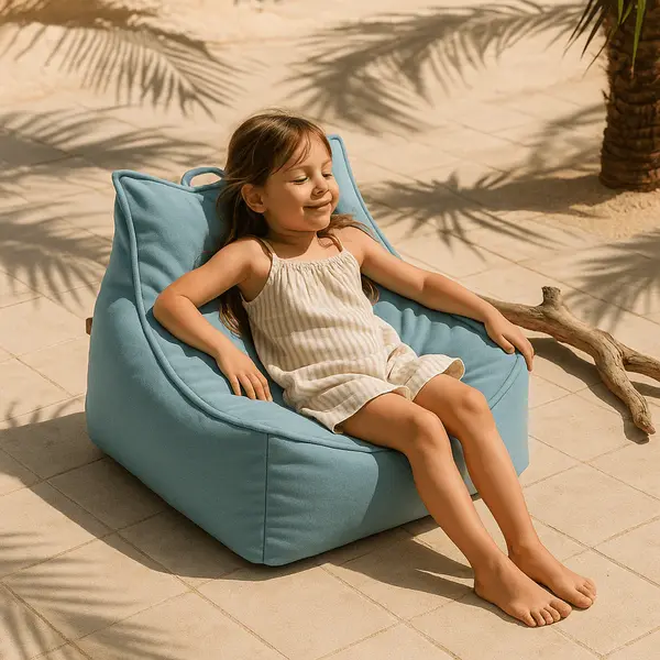 Fotoliu tip puf Premium MeowBaby Outzy Sako Bag Drift Dlay Taupe Bean bag