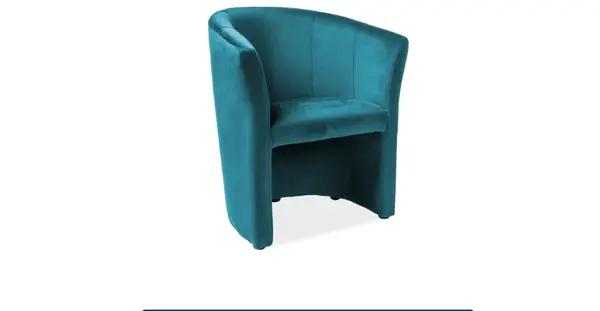 Fotoliu TM 1 velvet turcoaz Blu85/wenge