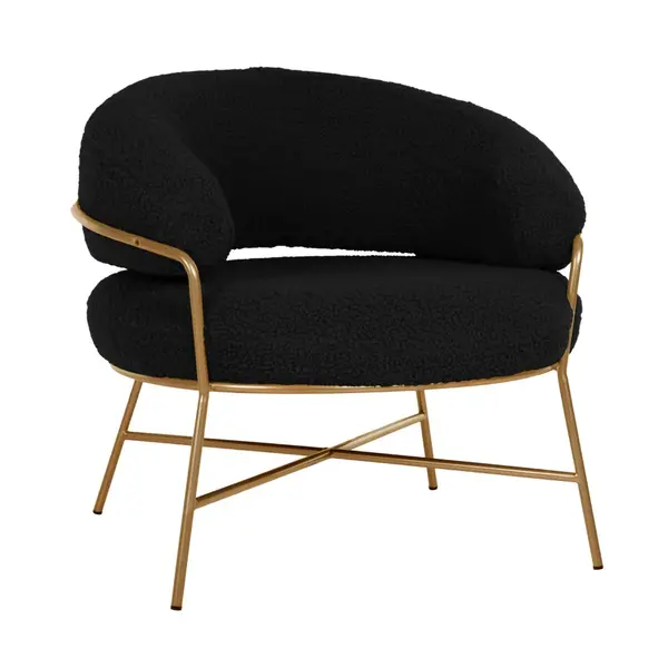 Fotoliu TRESS BOUCLE GOLD - Negru
