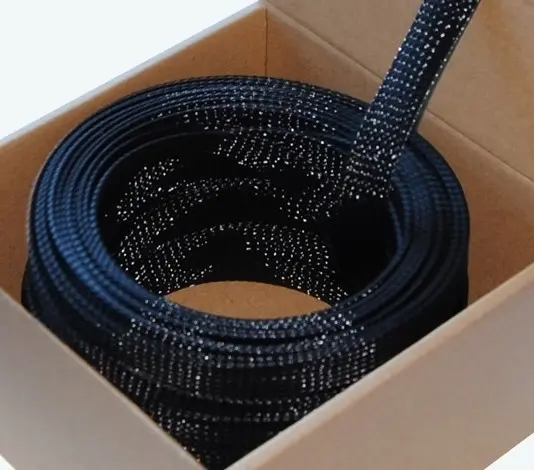 Four Connect 4-NS100M-BL12, Tresa Nylon Protectie Cablu Neagra, 12 25 mm, Rola 100 m