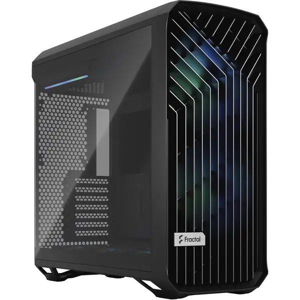 FRACTAL DESIGN Carcasa Fractal Design Torrent Compact RGB Black TG Light Tint, MiddleTower, Tempered glass, Negru