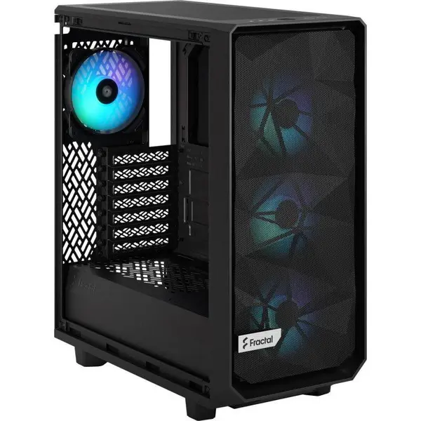 FRACTAL DESIGN Carcasa PC Fractal Design Meshify 2 Compact RGB, Middle Tower, fara sursa, ATX, Negru