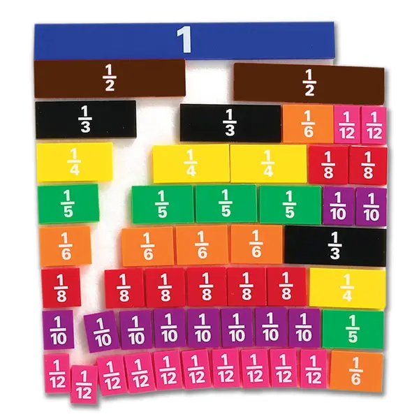 Fractii, set educativ cu 51 piese multicolor