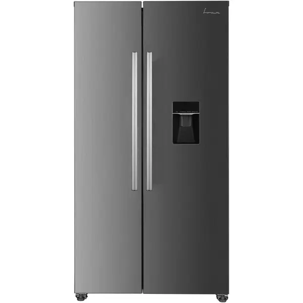 Fram Side by side Fram FSBS-HM440NFXWDE++, 439 l, No Frost, Clasa E, Compresor Inverter, Display, Dozator de apa, Functie smart, H 176.5 cm, Argintiu